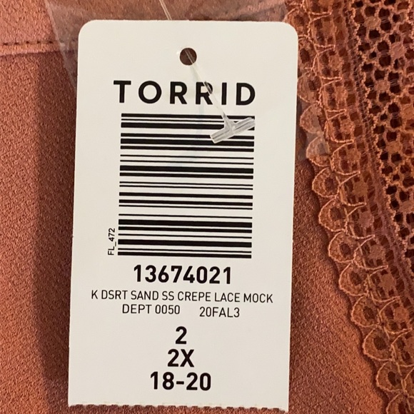 New Torrid salmon blouse 2X - Picture 6 of 7
